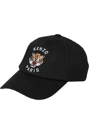 Kenzo Accessoarer, Herr, ONE Size, Tigerhuvud Keps Stilren Svart