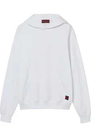 Gucci Sweatshirts & Hoodies, Herr, L, Bomull, Vit Sweatshirt Avslappnad Stil