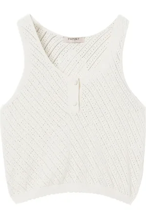 Twin-Set Topp, Dam, M, Bomull, Neve Top