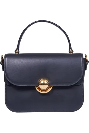 Furla Väska, Dam, ONE Size, Läder, Svart läder axelväska med guld sfär