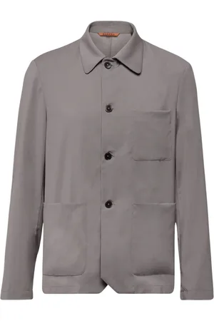 BARENA Jacka, Herr, L, Knappad Overshirt i ulltyg