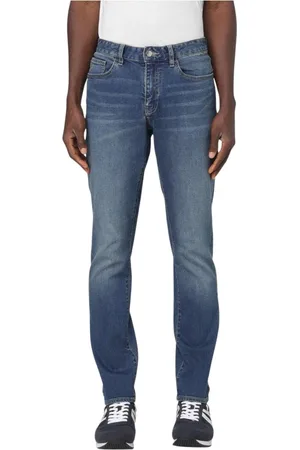 Armani Exchange Jeans, Herr, W32, Bomull, Indigo Straight Leg Jeans