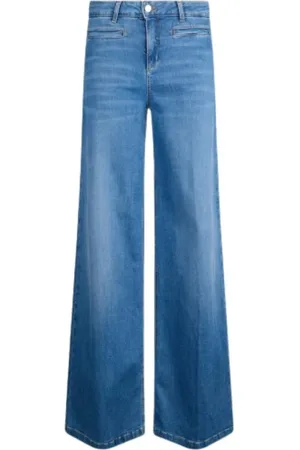 Liu Jo Jeans, Dam, W25, Bomull, Högmidjade flare jeans med elastisk baksida