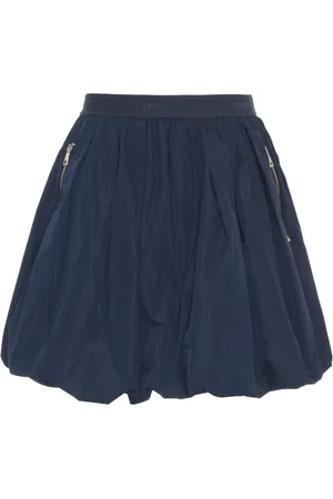 Liu Jo Kjol, Dam, XS, Blå Taffeta Ballongkjol med Veck