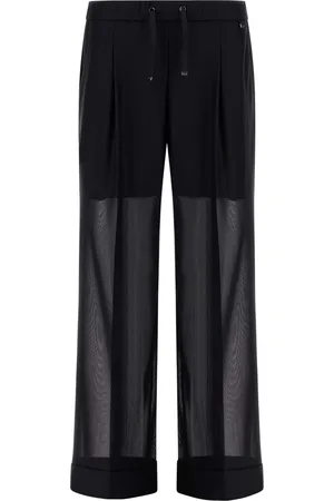 HERNO Byxor, Dam, S, Svarta Mesh Dragsko Byxor