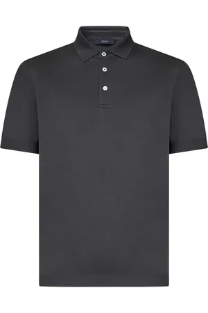 HERNO Topp, Herr, XL, Bomull, Grå Polo Tröja Tricot Bomull