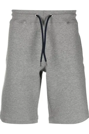 Paul Smith Shorts, Herr, S, Bomull, Grå Logo-Patch Bermuda Shorts
