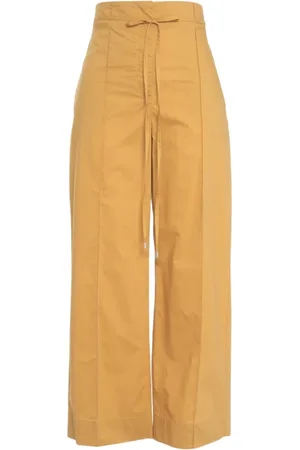 Liu Jo Byxor, Dam, M, Gula Wide-Leg High-Waisted Byxor