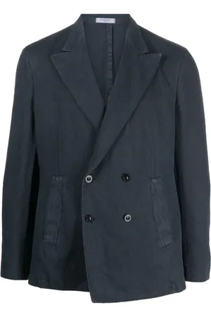 Boglioli Jacka, Herr, M, Bomull, Svart Dubbelknäppt Bomullsblandning Blazer