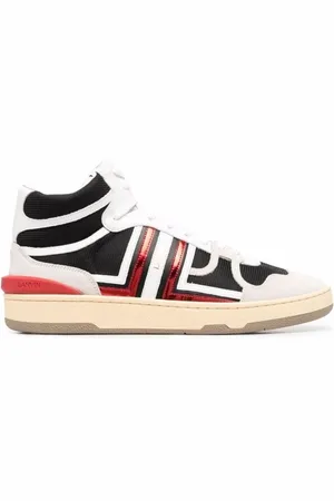 Lanvin Skor, Herr, 41 EU, Mocka, Svarta High-Top Sneakers Aw23