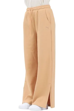 PUMA Byxor, Dam, M, Casual High-Waist Brun Sportig Byxor