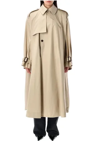 Saint Laurent Kappa, Dam, S, Bomull, Bomull Twill Cape Trench Coat