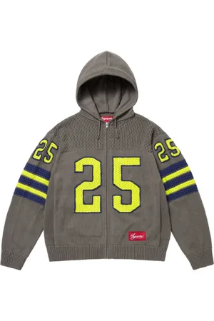 Supreme Sweatshirts & Hoodies, Herr, L, Sportig Grå Zip Hoodie