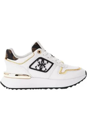 Guess Skor, Dam, 36 EU, Läder, Läder Sneakers med 4G Print
