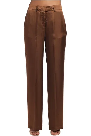 SEMICOUTURE Byxor, Dam, S, Satin palazzo byxor