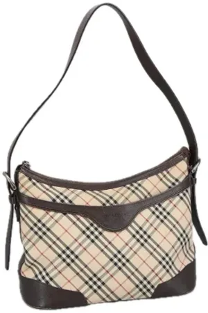 Burberry Pre-owned, Dam, ONE Size, Pre-owned Canvas axelremsvskor