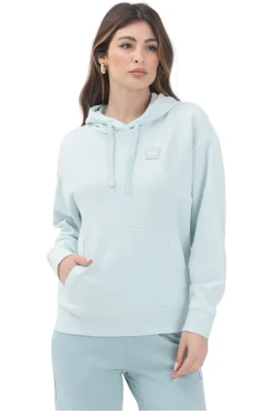 PUMA Sweatshirts & Hoodies, Dam, L, Höjd Blå Hoodie Dammode