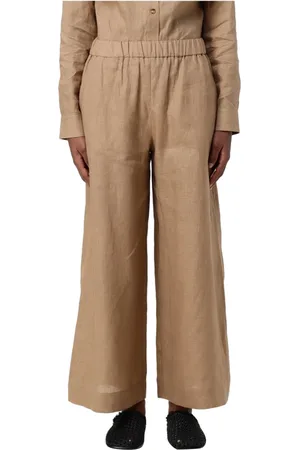 Max Mara Byxor, Dam, M, Linne, Bred Ben Elastisk Midja Byxor