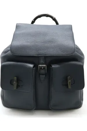 Gucci Pre-owned, Dam, ONE Size, Bambu, Pre-owned Laeder ryggsckar