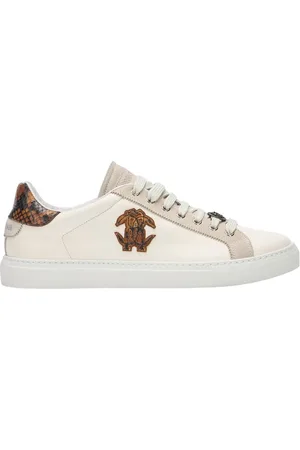 Roberto Cavalli Skor, Herr, 42 EU, Läder, Python Back Low-Top Sneakers