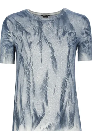 AVANT TOI Topp, Dam, M, Blå Silkeblandning T-shirt Rund Hals Korta ärmar