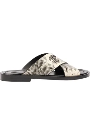 Roberto Cavalli Skor, Herr, 44 EU, Läder, Cobra Print Mirror Snake Sliders
