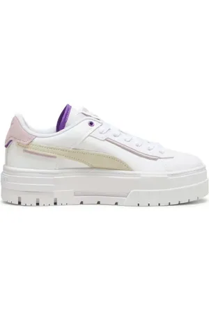 PUMA Skor, Dam, 40 EU, Läder, Crashed Mayze Sneakers med Unik Estetik