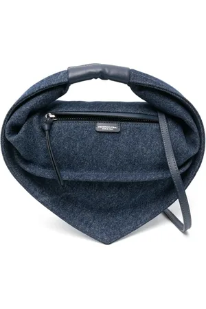 Federico Cina Väska, Dam, ONE Size, Indigo Blå Axelväska med Dragkedja