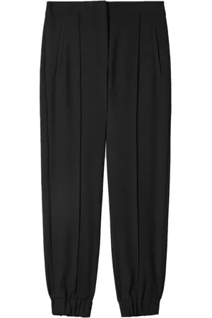 Patrizia Pepe Byxor, Dam, 2Xs, Svarta joggingbyxor i crêpe tyg