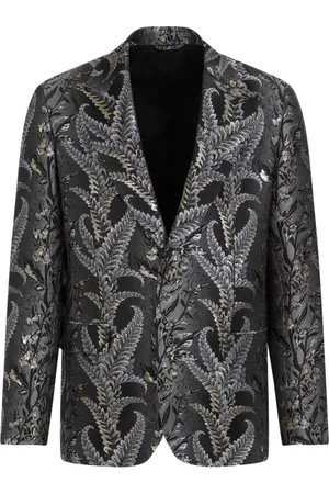 Etro Jacka, Herr, L, Polyester, Multifärgad Grå Jacquard Kvällsjacka