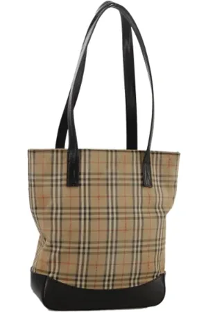 Burberry Pre-owned, Dam, ONE Size, Pre-owned Canvas axelremsvskor