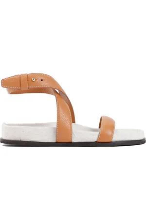 Totême Skor, Dam, 36 EU, Läder, Bruna Läder Chunky Sandaler