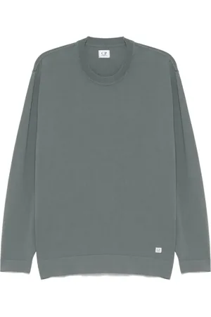 C.P. Company Stickade tröjor & koftor, Herr, L, Bomull, Crepe Sweater för modern man