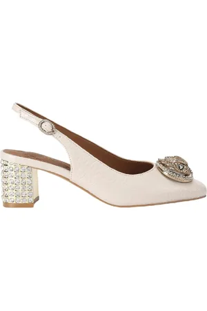 Kurt Geiger Skor, Dam, 36 1/2 EU, Läder, Kristallprydda läder slingback klackar