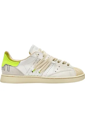 Hidnander Skor, Herr, 40 EU, Läder, Vita lädersneakers med skal tå