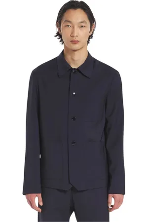 BARENA Jacka, Herr, M, Fresco Lana Overshirt med skjortkrage