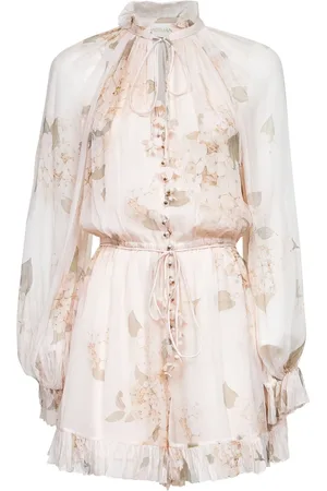 ZIMMERMANN Klänning, Dam, L, Hortensia Print Rynkad Blus