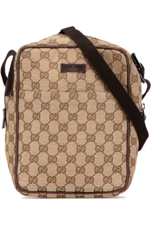 Gucci Pre-owned, Dam, ONE Size, Pre-owned Canvas crossbodyvskor
