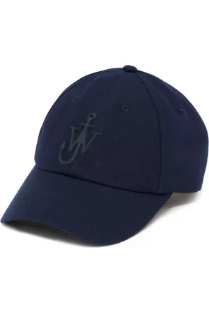 J.W.Anderson Accessoarer, Herr, ONE Size, Bomull, Blå Baseballkeps med Ankare
