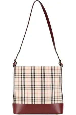 Burberry Pre-owned, Dam, ONE Size, Pre-owned Canvas axelremsvskor