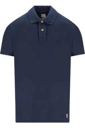 BOB der Bär Topp, Herr, L, Bomull, Blommig Polo Tröja i Blå
