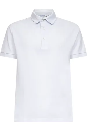 Etro Topp, Herr, M, Bomull, Vit Polotröja med Broderad Logotyp