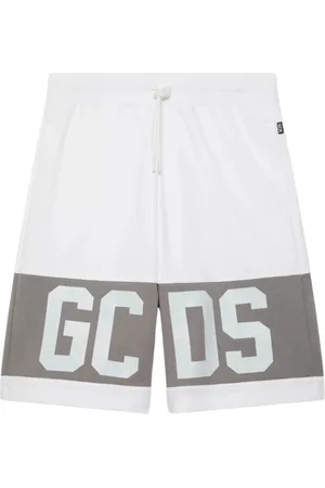 GCDS Shorts, Herr, S, Bomull, Vita sportiga shorts dynamisk design