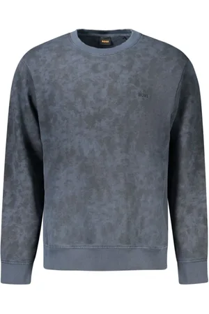 HUGO BOSS Sweatshirts & Hoodies, Herr, S, Bomull, Blå Bomull Herr Sweatshirt