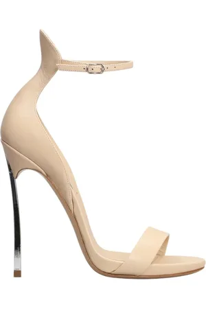 Casadei Skor, Dam, 40 EU, Läder, Eleganta silver högklackade sandaler