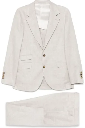 Brunello Cucinelli Kostym, Herr, L, Linne, Lyxigt Linne Ull Silk Kostym