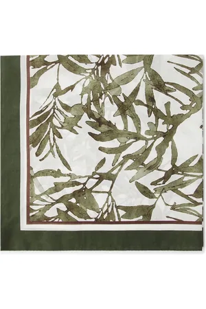 Brunello Cucinelli Accessoarer, Dam, ONE Size, Bomull, Herbarium Print Bomullsscarf
