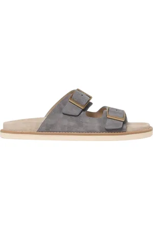 Brunello Cucinelli Skor, Herr, 40 EU, Mocka, Avion Mocka Slide Sandaler