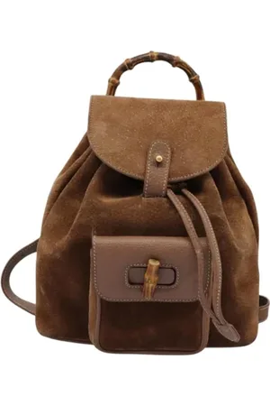 Gucci Pre-owned, Dam, ONE Size, Mocka, Pre-owned Mocka ryggsckar
