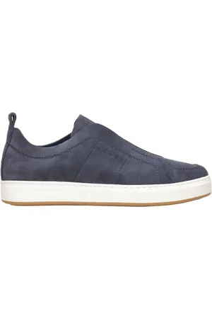Hogan Skor, Herr, 41 EU, Mocka, Blå Mocka Sneakers med Minnesskum